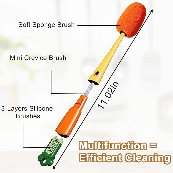 3 in 1 Multi Bottle Cleaning Brush