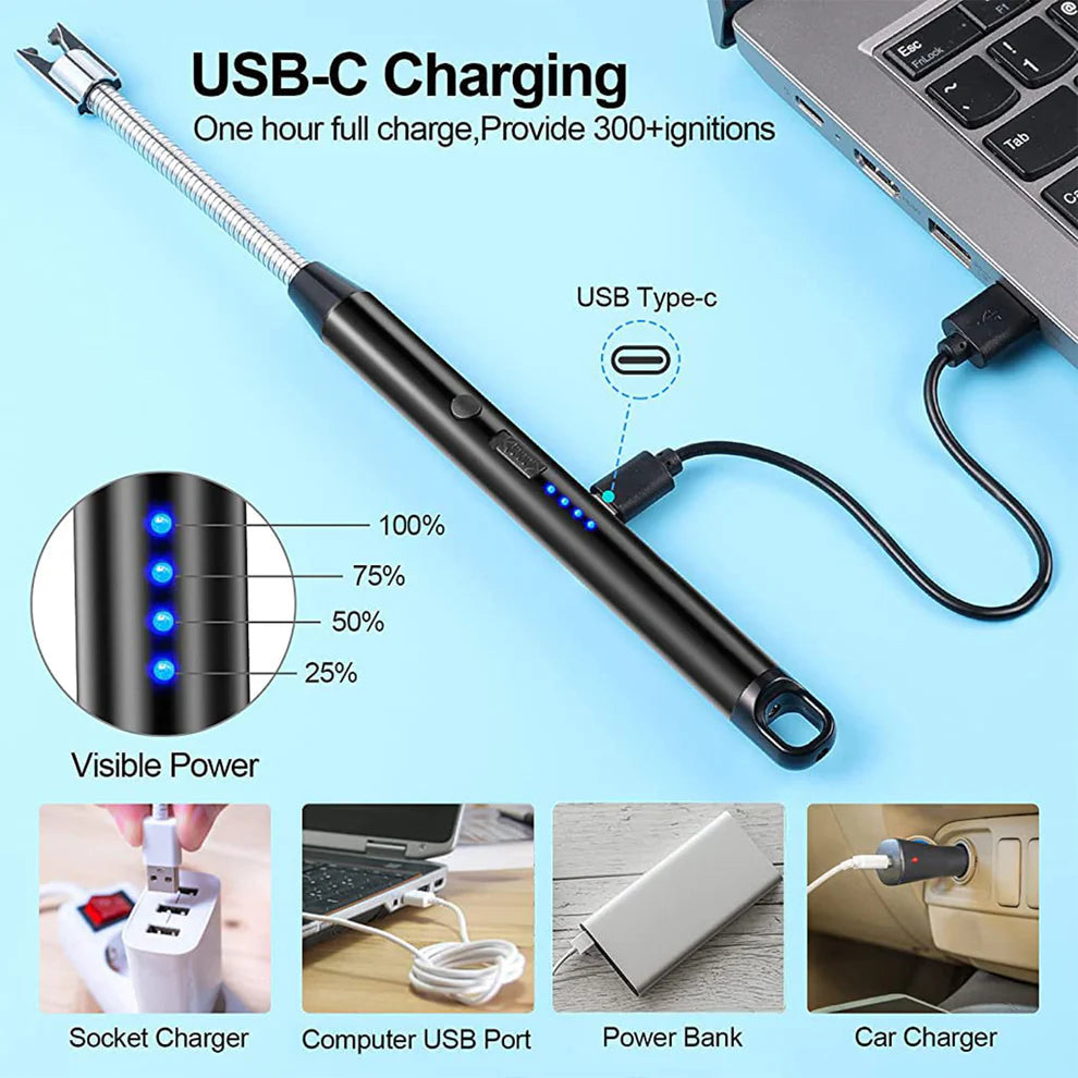 Long Flexible USB Rechargeable Electric Arc | Gas Lighter
